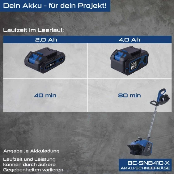 Scheppach BC-SNB410-X - Turbina spazzaneve a batteria 2 x 20V - solo corpo