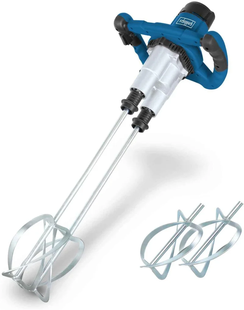Scheppach PM1800D - Trapano miscelatore doppio per malta colla pittura - 1800W