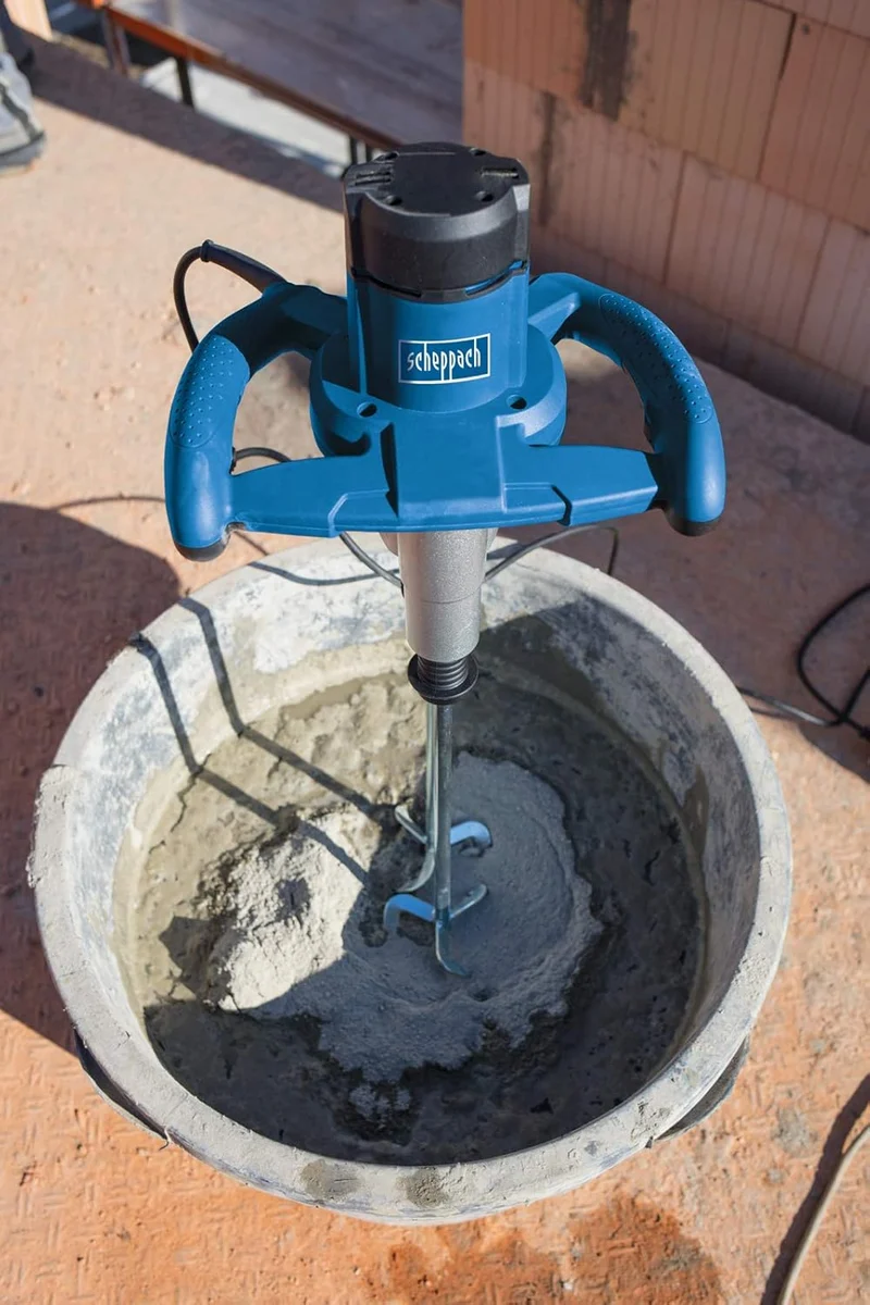 Scheppach PM1800D - Trapano miscelatore doppio per malta colla pittura - 1800W