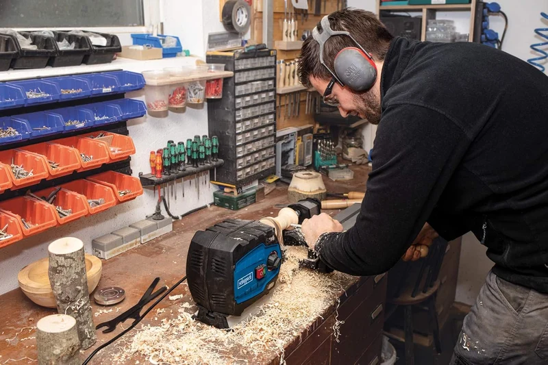Scheppach DM600Vario - Tornio da legno 550 W potenza - velocità variabile