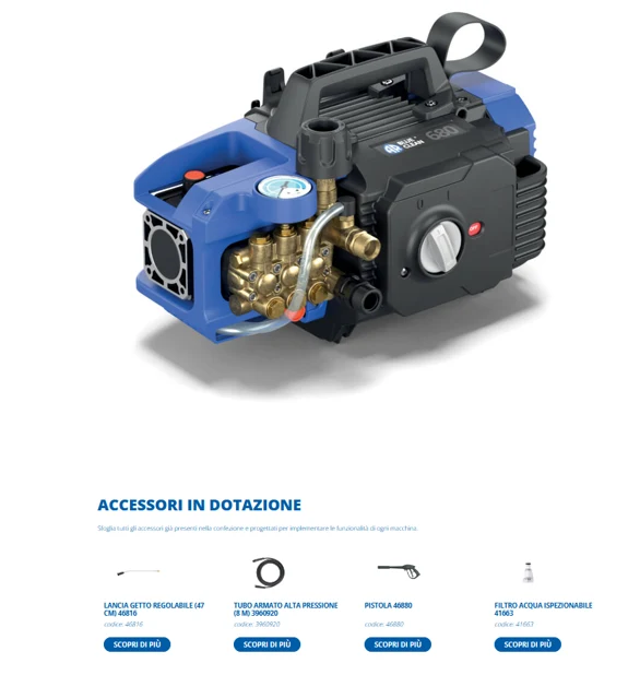 AR 6 Series 680 idropulitrice professionale a freddo - max bar 150 , portata max 600 l/min , 2600W , 220v