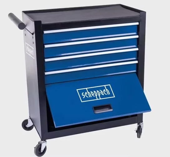 Scheppach tw1300 Carrello porta attrezzi e utensili vuoto 4 cassetti + 1 mobiletto , carico 120 Kg