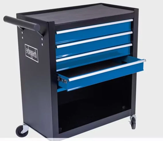 Scheppach tw1300 Carrello porta attrezzi e utensili vuoto 4 cassetti + 1 mobiletto , carico 120 Kg