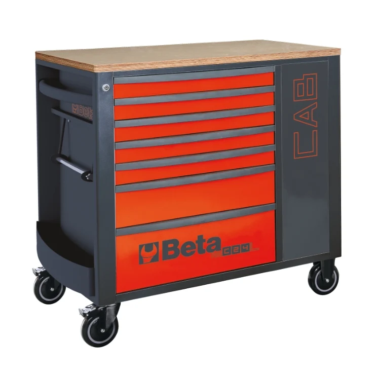 Beta RSC24L-CAB - Cassettiera porta attrezzi con 7 cassetti e armadietto portaoggetti