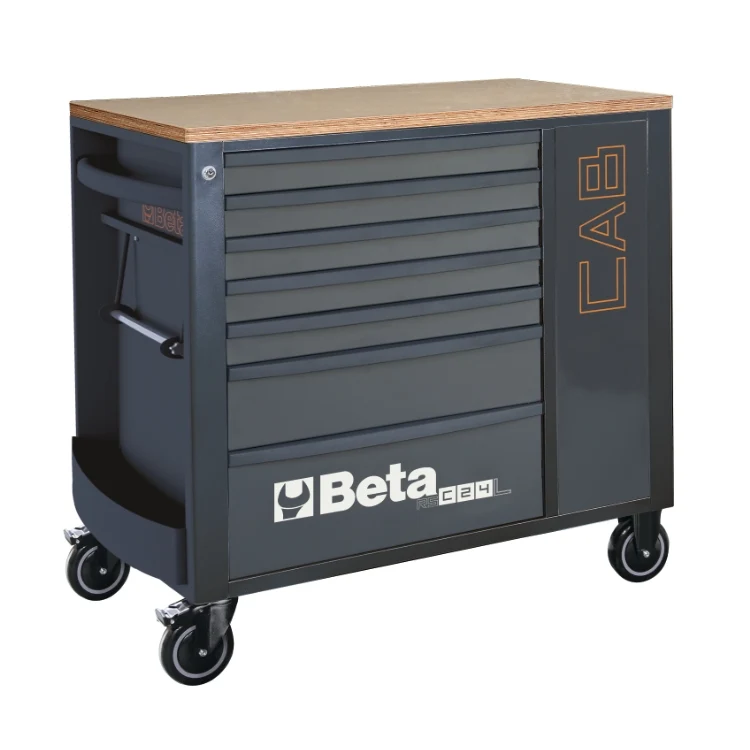 Beta RSC24L-CAB - Cassettiera porta attrezzi con 7 cassetti e armadietto portaoggetti