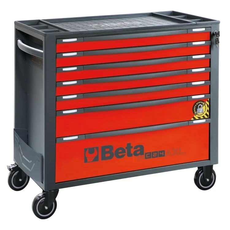 Beta RSC24AXL/7 - Cassettiera porta attrezzi 7 cassetti, con sistema antiribaltamento, modello lungo