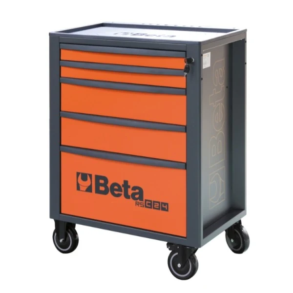 Beta RSC24/5 - Carrello porta attrezzi per officina 5 cassetti, vuoto