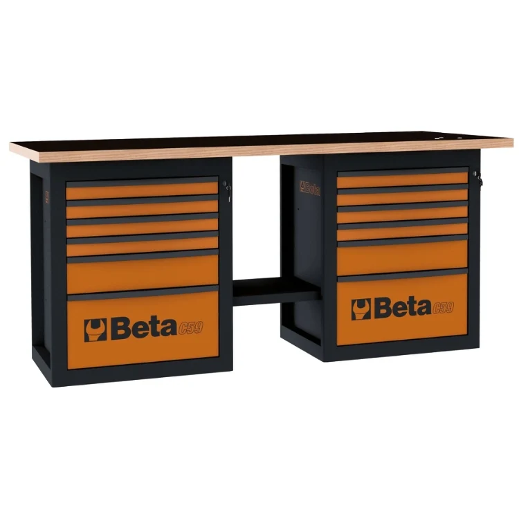 Beta C59B - Banco da lavoro "Endurance" con 2 cassettiere da 6 cassetti