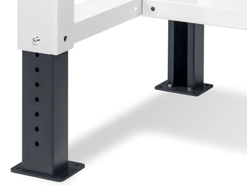 Fami WORK2001 - Banco tavolo da lavoro con altezza regolabile 1 cassetto, L 200 cm - Altezza da 732 a 1057 mm