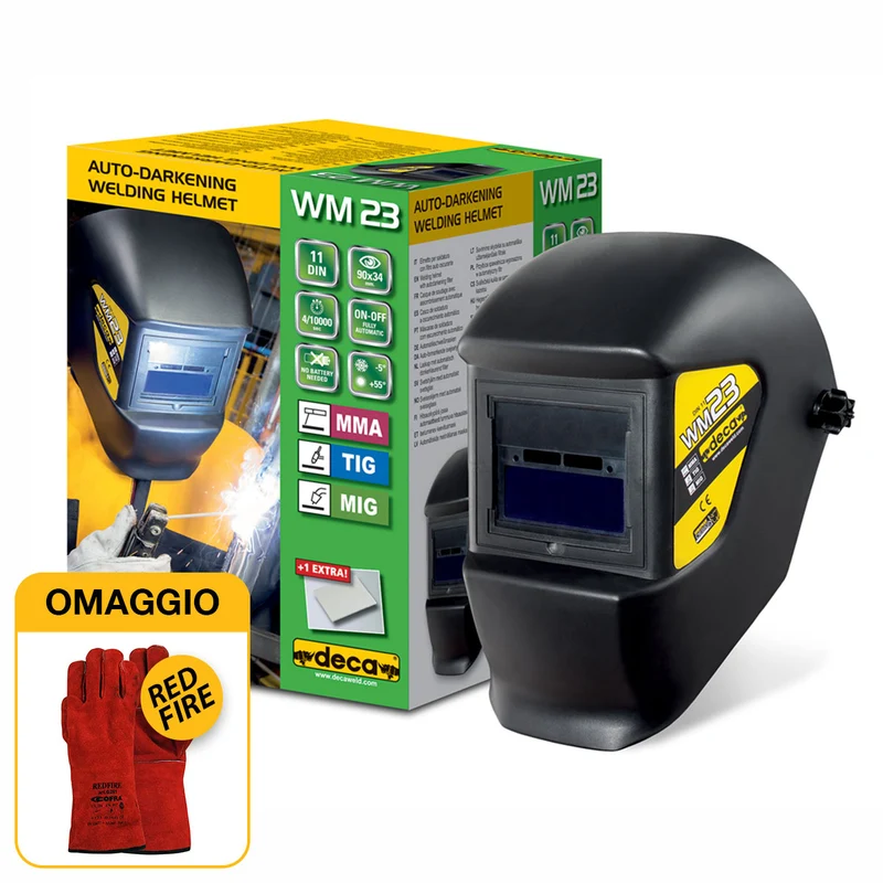 Deca WM23 - Maschera a casco autoscurante per saldatura (DIN 11)