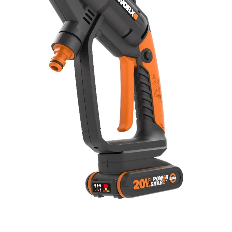 Worx WG620E - Lancia a pressione a batteria 20V completa di batteria e caricabatterie