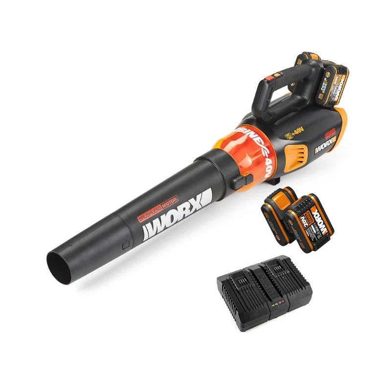 Worx WG584E - Soffiatore/soffia foglie a batteria 2x20V con motore brushless con OMAGGIO