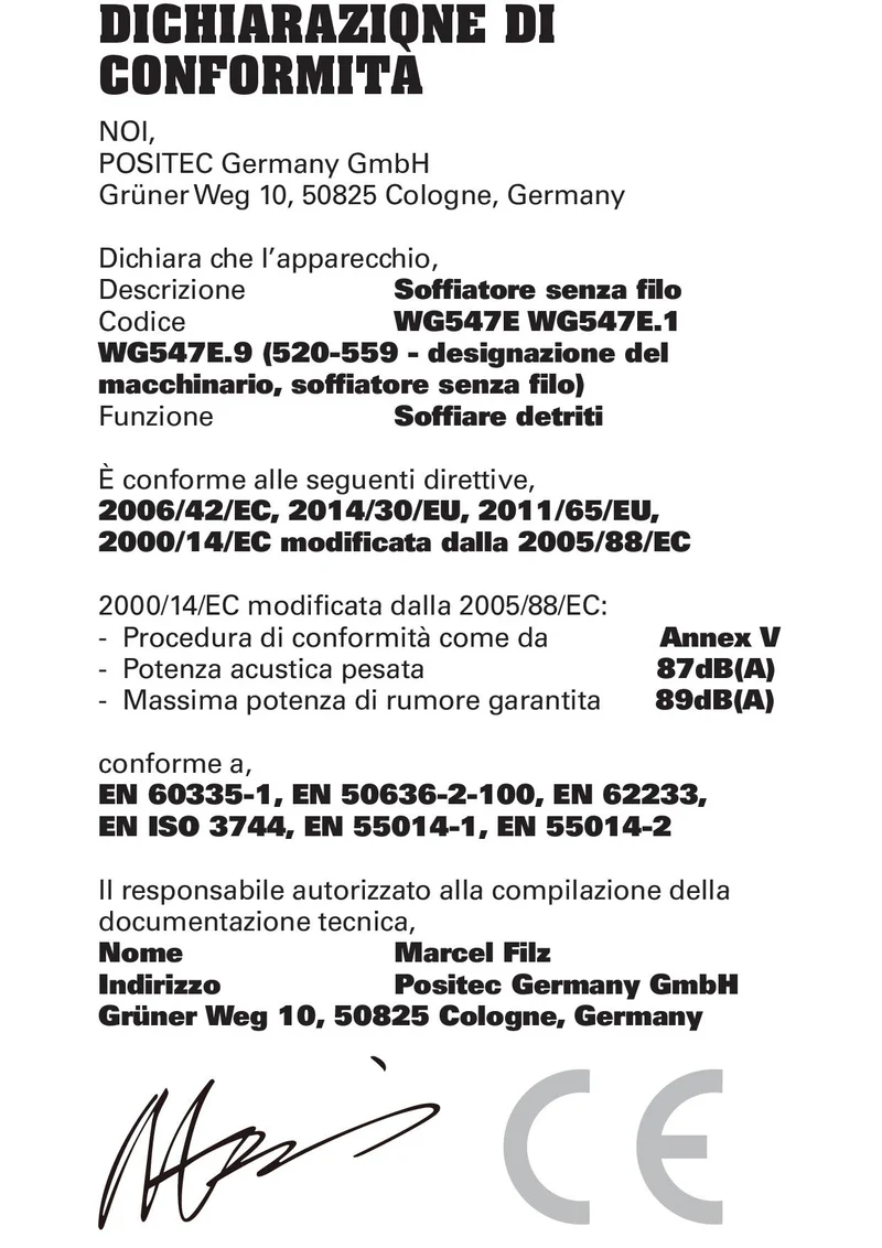 Worx WG547E.9 - Soffiatore a batteria turbine 20V , solo corpo