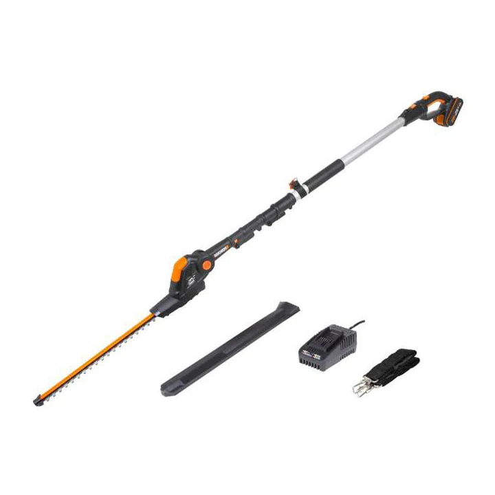 Tagliasiepi a batteria Worx WG252E.9 con asta telescopica - con batteria 20V 2Ah