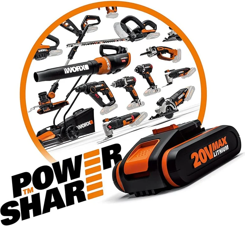 Worx WA3880 - Caricabatterie rapido per batterie Li-ion 20V