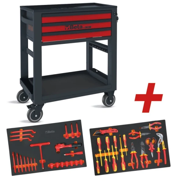 Beta 5100 RSC51-MQ38 - Carrello attrezzi di servizio e-mobility con 38 utensili isolati