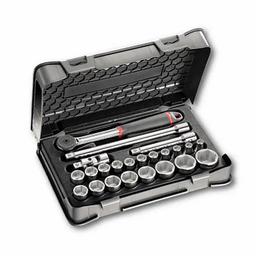Usag 606 1/2 EA - Assortimento in cassetta di ABS con bussole esagonali (23 pz)