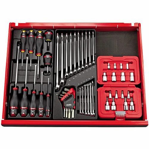 Usag 601 1/4-1/2 JTX16 - Assortimento in cassetta modulare con bussole TORX® (16 pz)