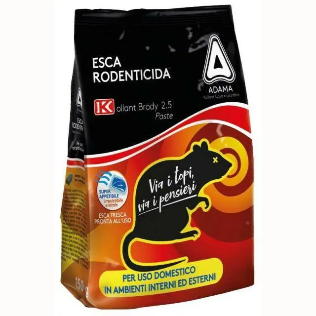 🐭 Esca topicida e ratticida pronta all’uso Ratibrom 2 – 150 g