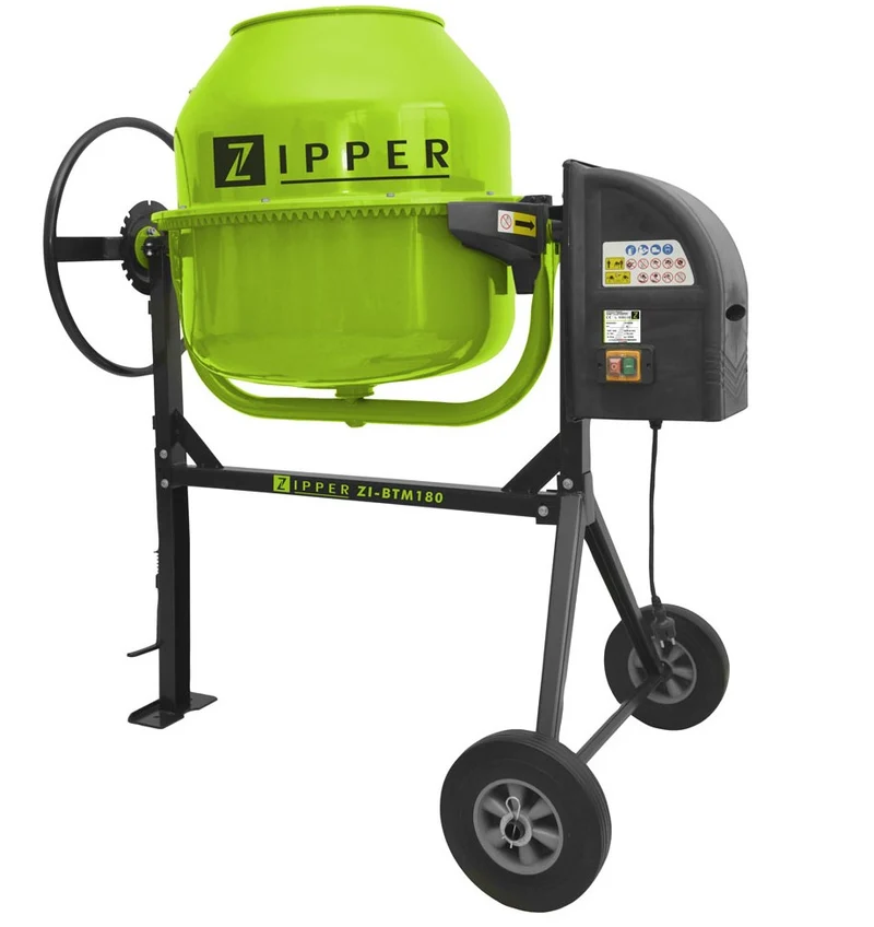 Zipper ZI-BTM180 - Betoniera impastatrice mescolatore 180 litri 800W - 220V