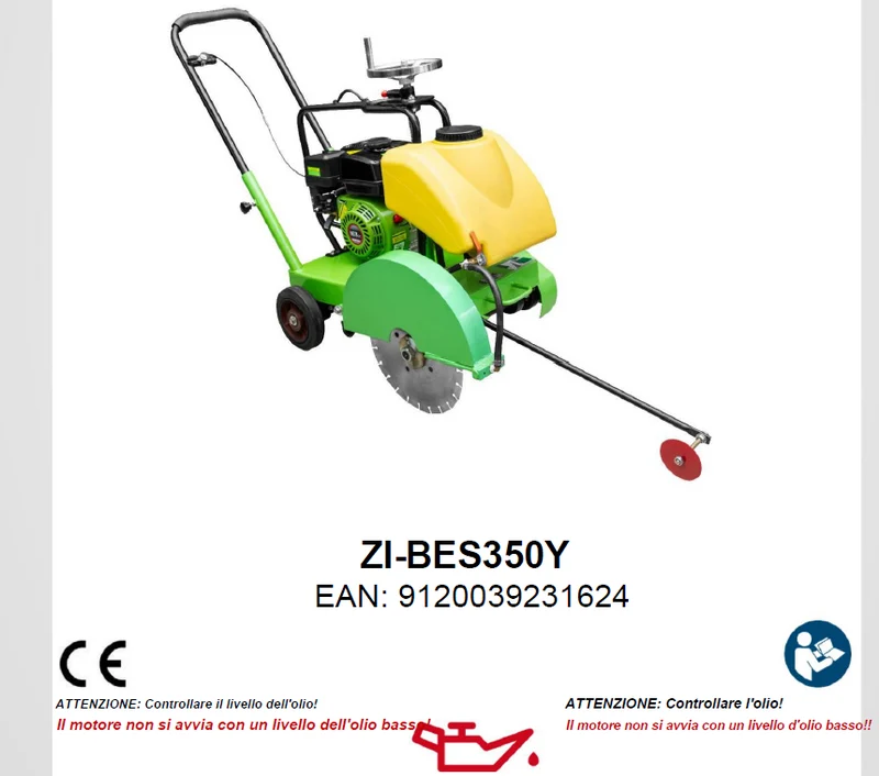 ZIPPER ZI-BES350Y Tagliasfalto tagliasuolo tagliapavimenti a scoppio benzina