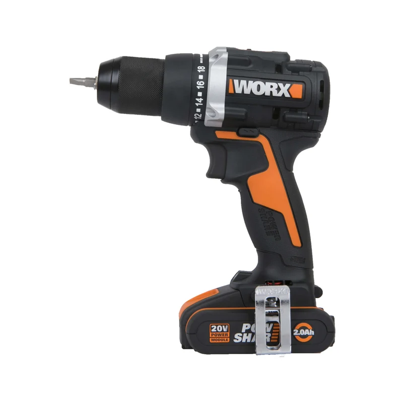 Worx WX102 - Trapano avvitatore brushless a batteria 20V - 2 x 2Ah in valigetta