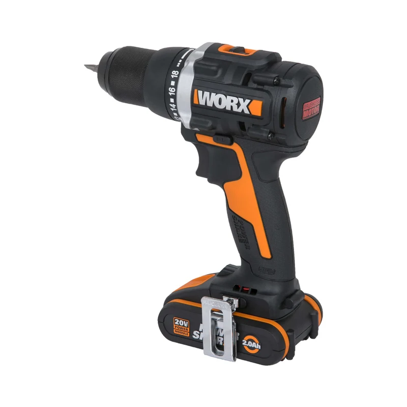 Worx WX102 - Trapano avvitatore brushless a batteria 20V - 2 x 2Ah in valigetta