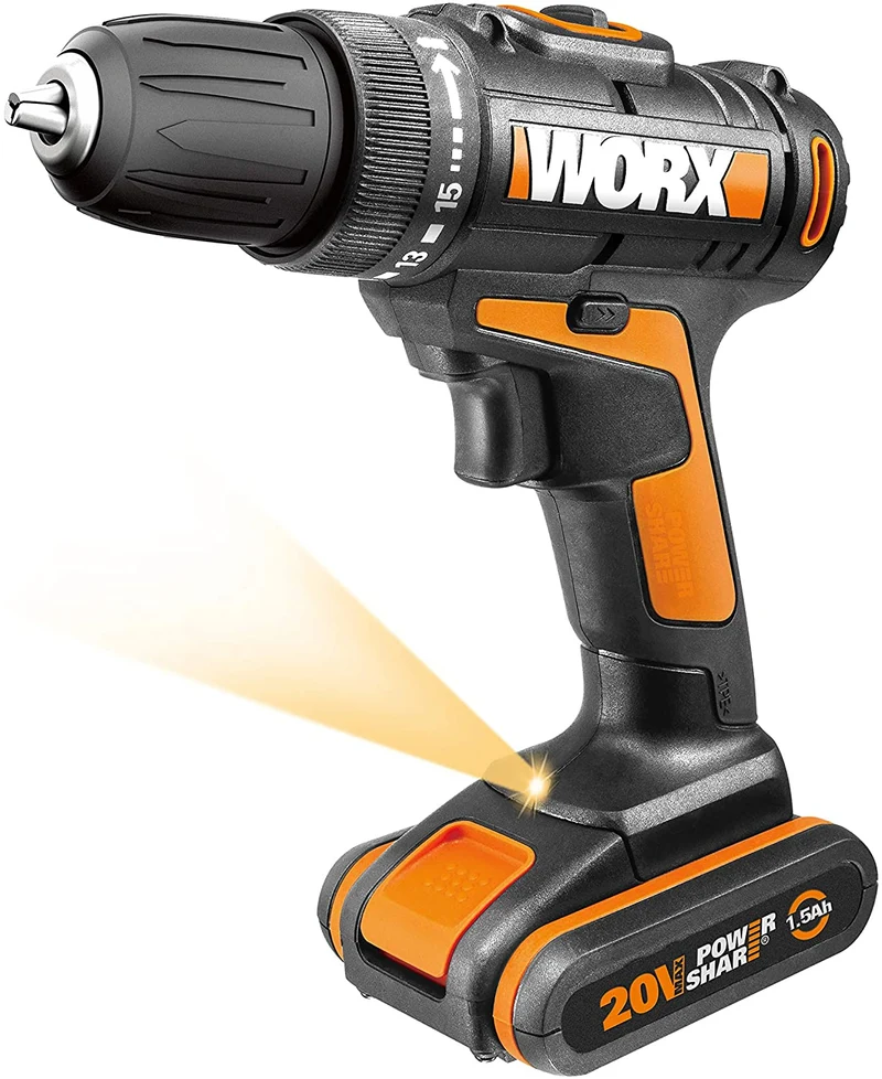 Worx WX101 - Trapano avvitatore a batteria 20V 2x1.5Ah