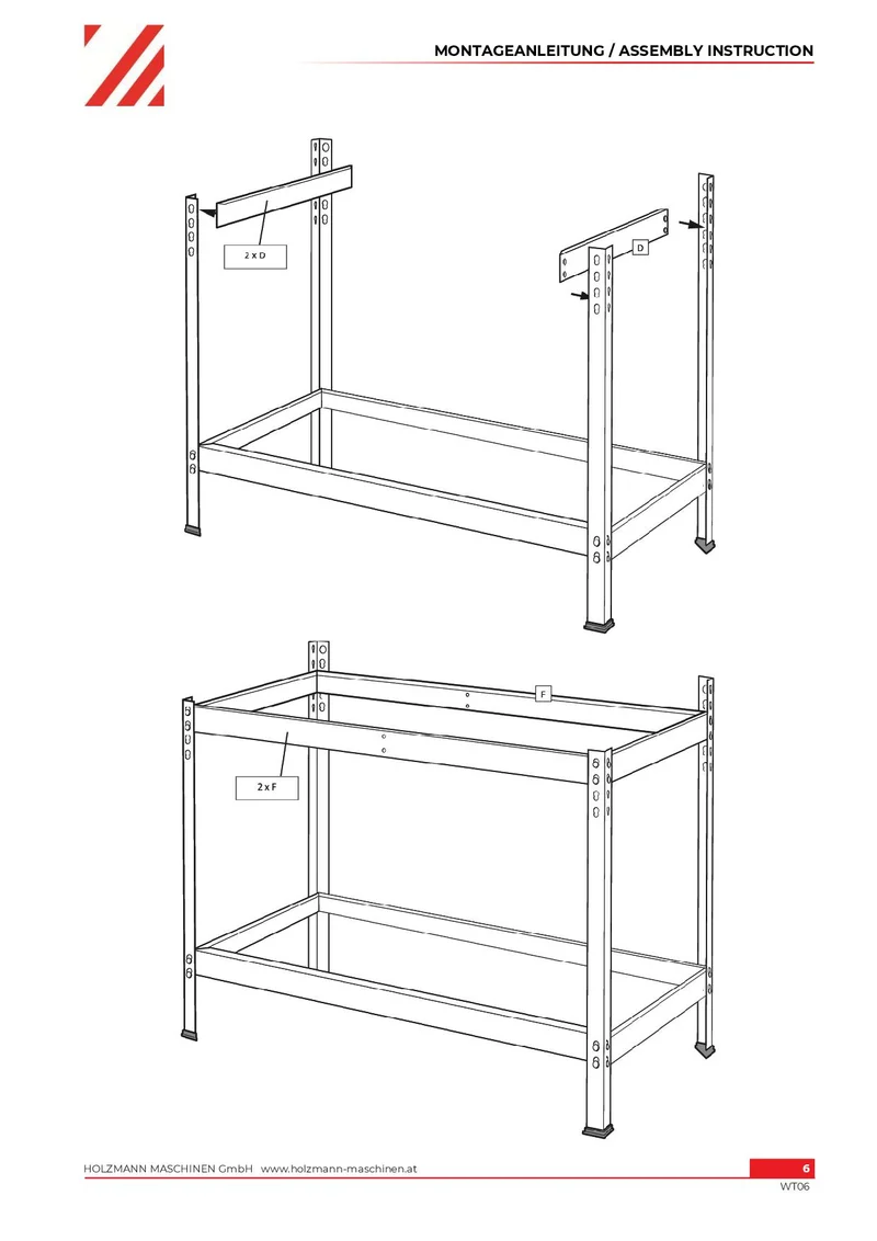 Holzmann WT06 banco di lavoro dimensioni ingombro 1210x610x1500 mm