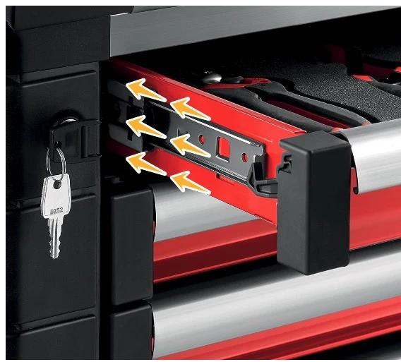 USAG U05190628 - 519 RS6/3MM - Carrello porta attrezzi per officina linea RACING completo di 156 utensili