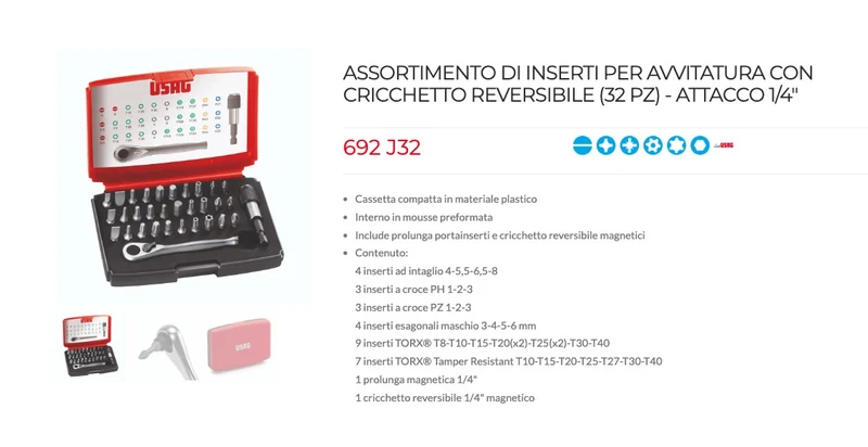 Usag 516 ST6NMM - Carrello porta attrezzi da officina completo di 156 utensili cod. U05161628