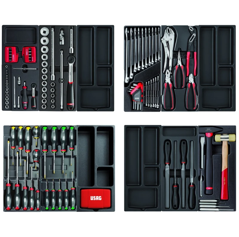 Usag 516 ST6PM - Carrello portautensili per attrezzi 6 cassetti completo di 157 utensili