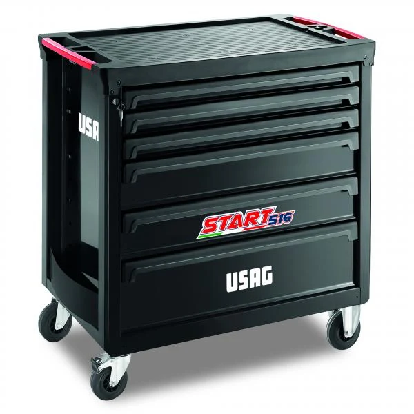 Usag 516 STXL6NV - Carrello portautensili 6 cassetti nero vuoto