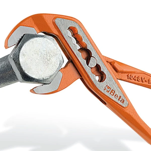 Beta 1048VN - Pinza Poligrip regolabile a cerniera chiusa, verniciata arancio - 250 mm