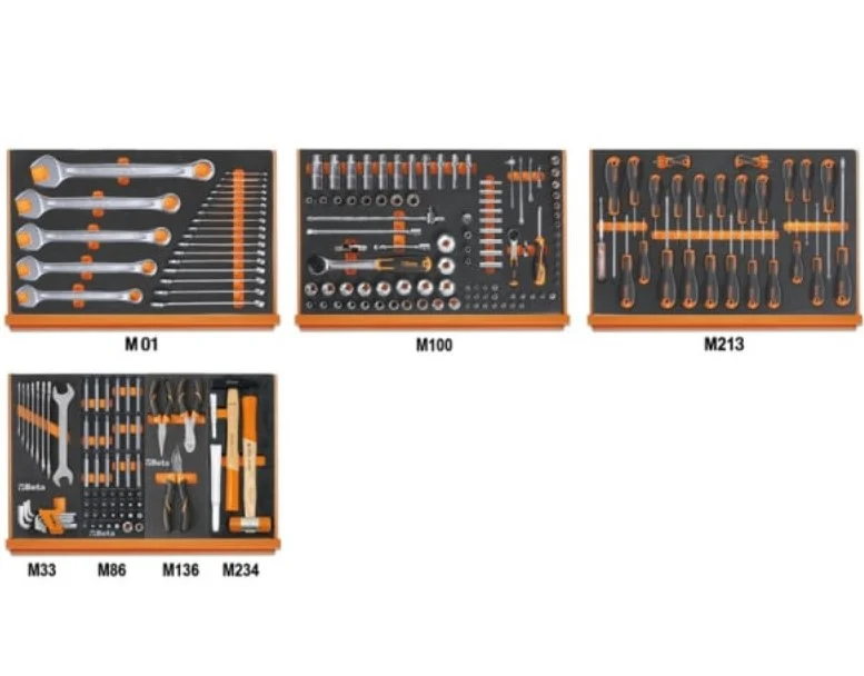 Beta 5988U/7M Assortimento di 215 utensili per impiego universale in vassoio morbido in EVA