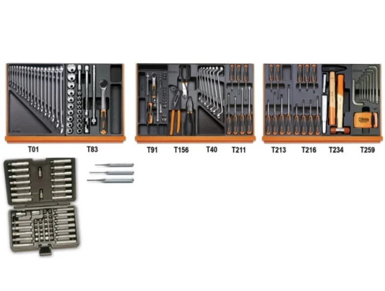 Beta 5904VU/4T Assortimento di 197 utensili per impiego universale in termoformato rigido in ABS