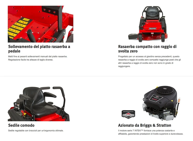 Snapper ZTX105 - Trattorino rasaerba a raggio zero, taglio 91cm con piatto FAB
