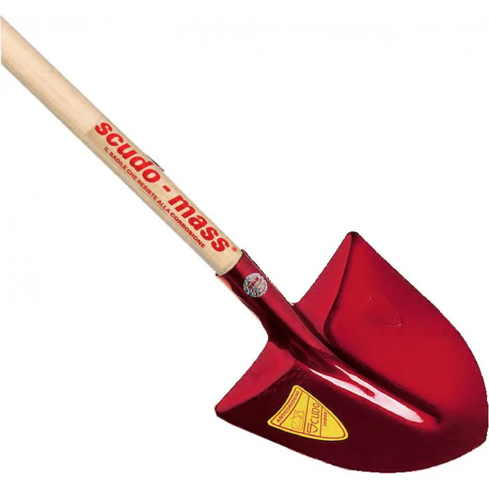 Pala badile in alluminio con manico legno