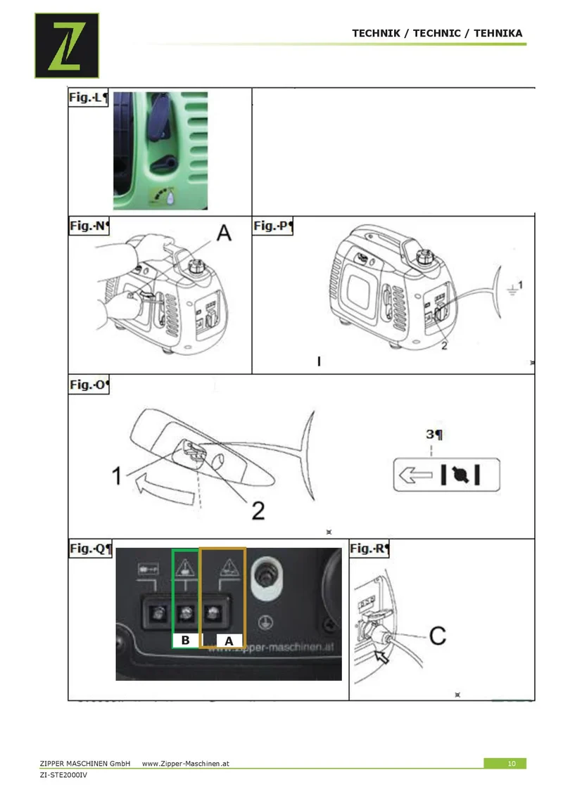 ZIPPER ZI-STE2000IV Generatore di corrente inverter 1900w 220v