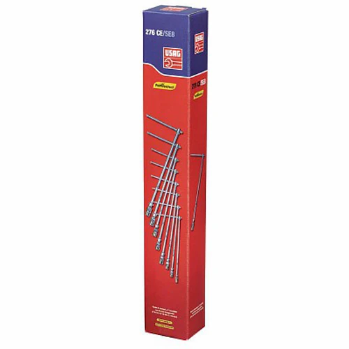 Usag 276 CE/SE8 - Serie di 8 chiavi a T snodate con bocca esagonale