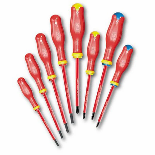 Usag 091 SH8 - Serie di 8 giraviti per viti con intaglio, PHILLIPS® e POZIDRIV® - SUPADRIV® 1000 V