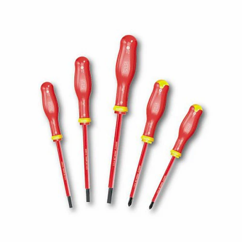 Usag 091 SH5 - Serie di 5 giraviti per viti con intaglio e per viti con impronta a croce PHILLIPS® 1000 V