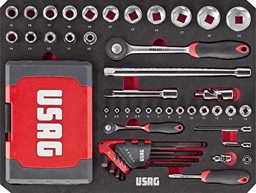 Usag 002 JTMA - Valigia trolley con assortimento per manutenzione (181 pz)