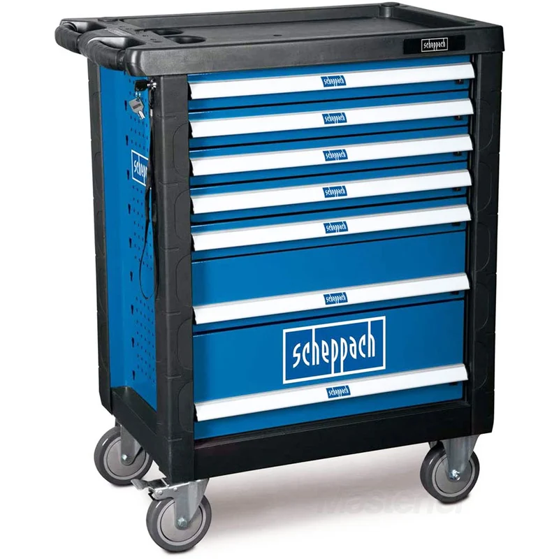 Scheppach TW1100 - Carrello attrezzi da officina porta utensili completo 70PZ