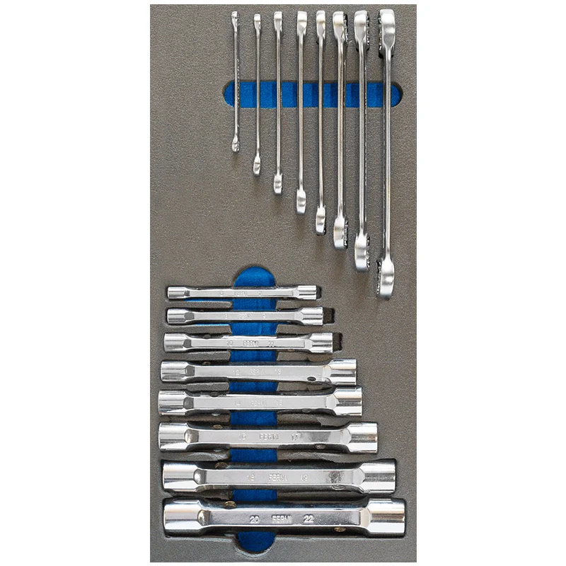 Fervi TM01/035 - Serie di chiavi a tubo e poligonali in termoformato morbido
