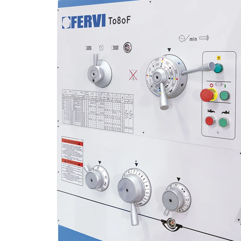 Fervi T080F - Tornio parallelo con frizione e visualizzatore