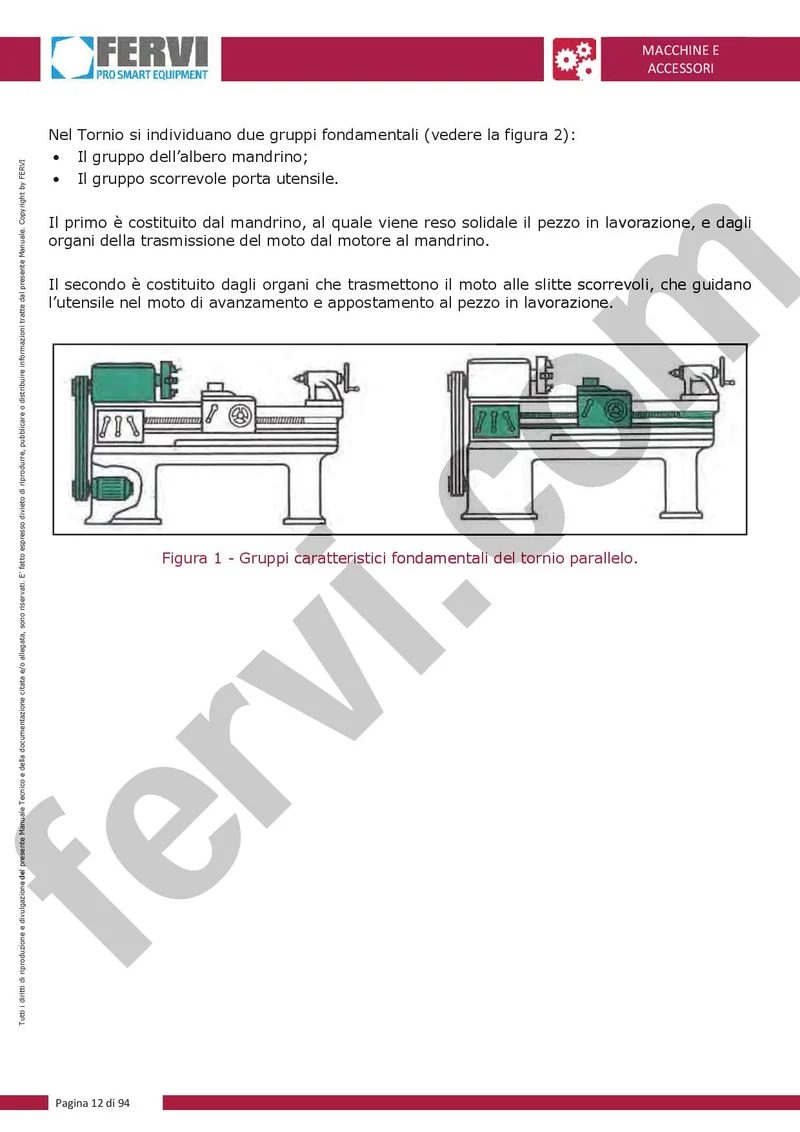 Fervi T075I - Tornio parallelo con visualizzatore ed inverter