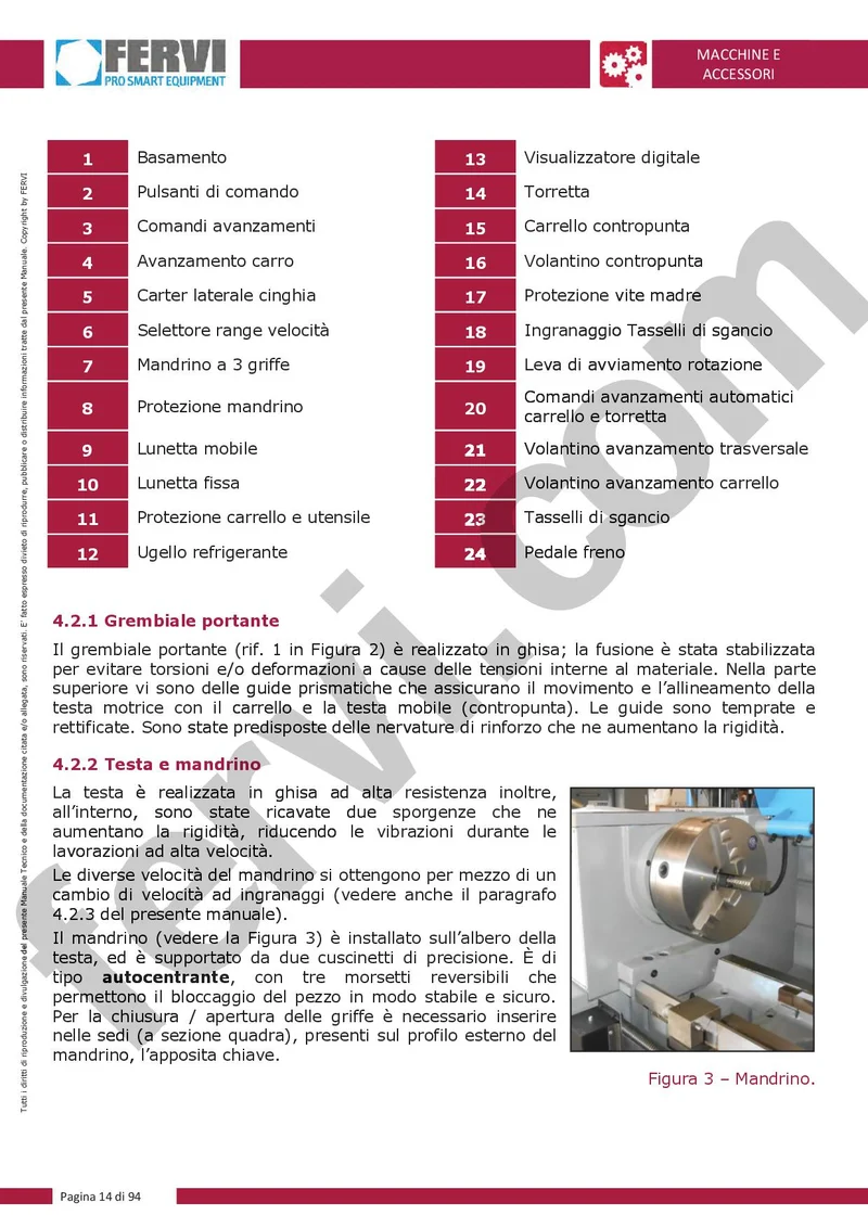 Fervi T075I - Tornio parallelo con visualizzatore ed inverter
