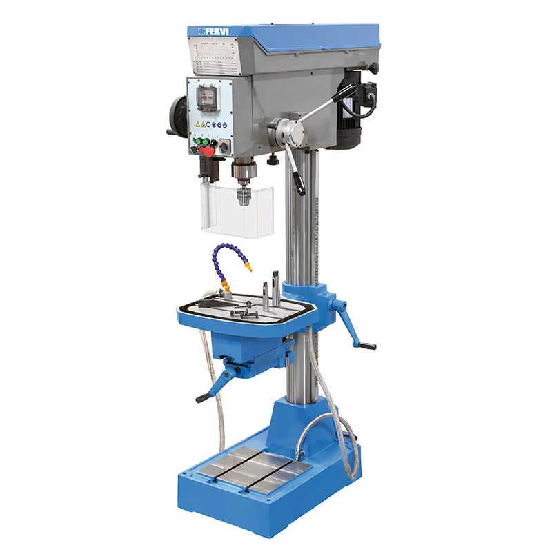 Fervi T072DA - Trapano a colonna con trasmissione a cinghia 400V 50 Hz 1,1/1,9 kW