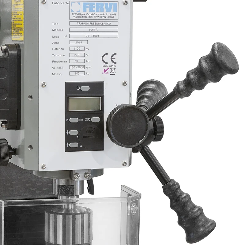Fervi T061A - Trapano fresa da banco ad ingranaggi